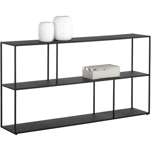 Eiffel Black Low Bookcase, Large